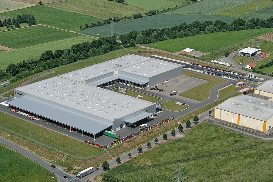 Vue aérienne du site de Wacker Neuson Korbach.